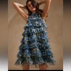 SHEIN Multicolor Ruffled Mini Dress